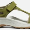 Sandaal Keen Women Astoria West T-Strap Olive Drab Leather WF