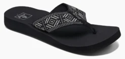 Slipper Reef Women Spring Woven Black White