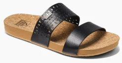 Slipper Reef Women Cushion Vista Perf Black Tan