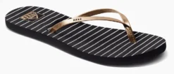 Slipper Reef Women Bliss-Full Black White Stripes