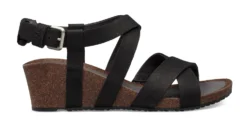 Teva Women Mahonia Wedge Cross Strap Black