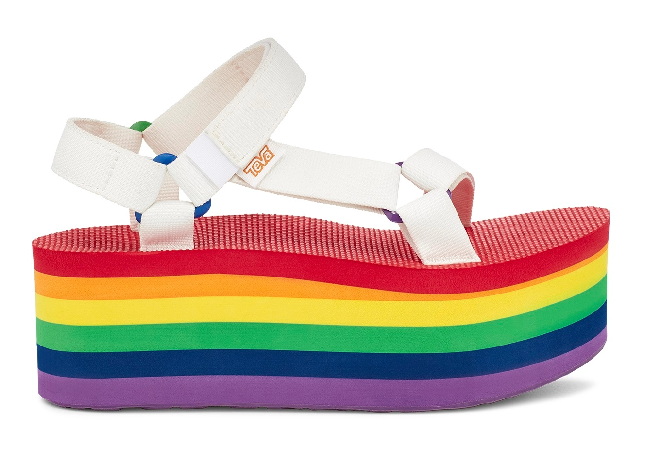 Teva Women Flatform Universal White Rainbow 1 Teva Women Flatform Universal White Rainbow