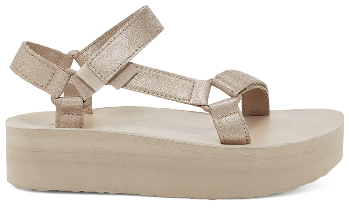 Teva Women Flatform Universal Leather Metallic Champagne 6 Teva Women Flatform Universal Leather Metallic Champagne - Afbeelding 6