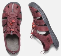 Sandaal Keen Women Clearwater CNX Leather Wine Red Dahlia -Teva Verkoopwinkel 3 1025088 PLD PDP