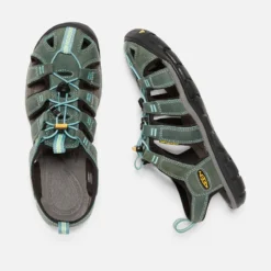 Sandaal Keen Women Clearwater CNX Leather Mineral Blue Yellow -Teva Verkoopwinkel 5 1014371 PLD PDP
