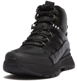 FitFlop Women Neo-D-Hyker Boots Leather-Mix All Black -Teva Verkoopwinkel FG8 090 01 1