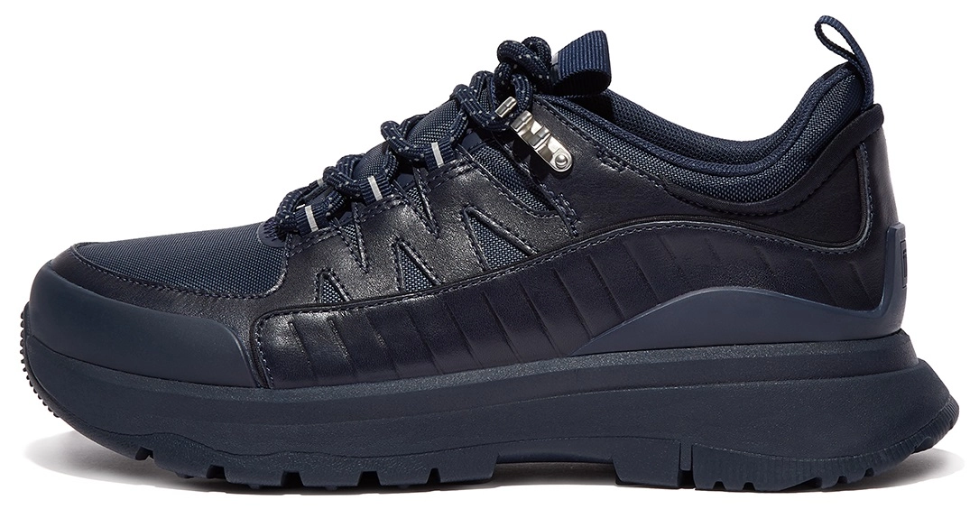 FitFlop Women Neo-D-Hyker Leather-Mix Trainers Midnight Navy Mix 1 FitFlop Women Neo-D-Hyker Leather-Mix Trainers Midnight Navy Mix