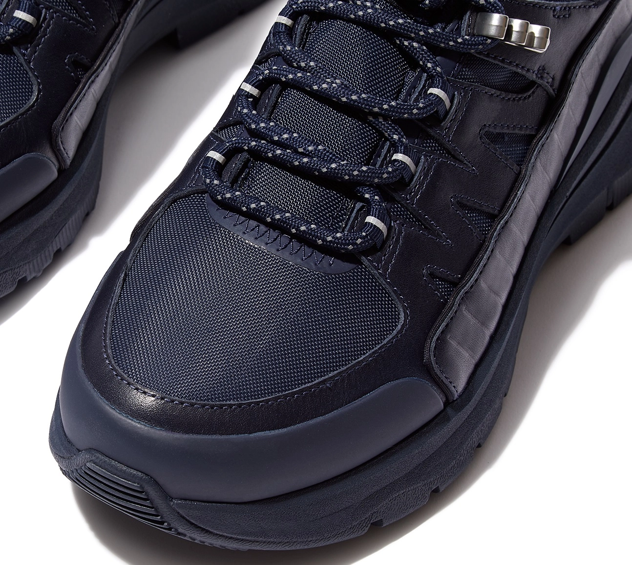 FitFlop Women Neo-D-Hyker Leather-Mix Trainers Midnight Navy Mix 4 FitFlop Women Neo-D-Hyker Leather-Mix Trainers Midnight Navy Mix - Afbeelding 4