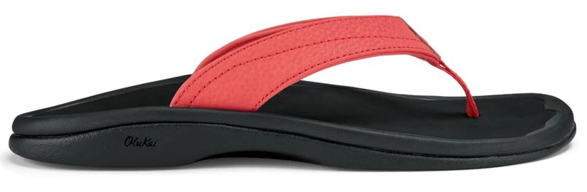 Slipper OluKai Women Ohana Hot Coral Black 1 Slipper OluKai Women Ohana Hot Coral Black