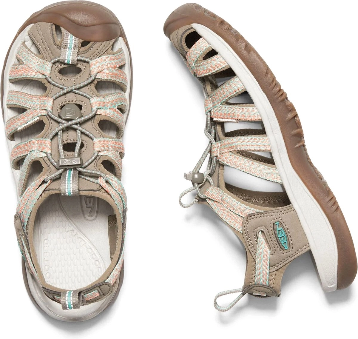 Sandaal Keen Women Whisper Taupe Coral 2 Sandaal Keen Women Whisper Taupe Coral - Afbeelding 2